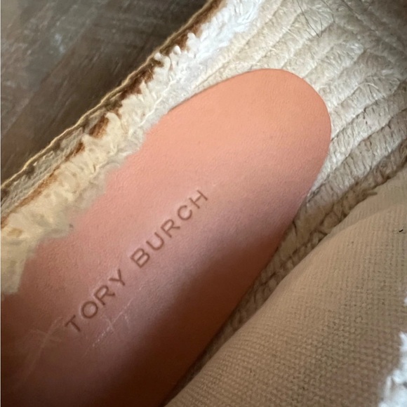 Tory Burch Tan and Cream Striped Espadrilles - Picture 4 of 5